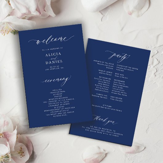 Programme de mariage élégant et naval budgétaire e