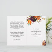 Programme de mariage élégant et rustique d'automne (Debout devant)