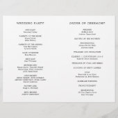 Programme de mariage élégant et rustique d'automne (Dos)