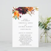 Programme de mariage élégant et rustique de fleurs (Debout devant)