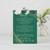Programme de mariage élégant et tendance rose vert (Debout devant)