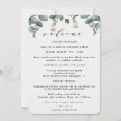 Programme de mariage élégant eucalyptus (Devant)
