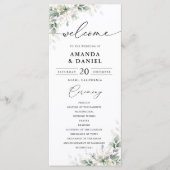 Programme de mariage Élégant Eucalyptus (Devant)