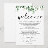 Programme de mariage élégant eucalyptus (Devant / Derrière)