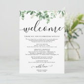 Programme de mariage élégant eucalyptus (Debout devant)