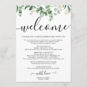 Programme de mariage élégant eucalyptus (Devant)