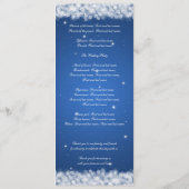 Programme de mariage élégant Fête Étincelle Bleue (Dos)