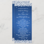 Programme de mariage élégant Fête Étincelle Bleue (Devant / Derrière)
