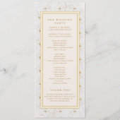 Programme de mariage élégant floral blanc ivoire d (Dos)