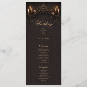Programme de mariage élégant floral gothique Hallo (Devant)