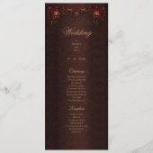 Programme de mariage élégant floral gothique Hallo (Devant)