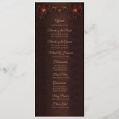 Programme de mariage élégant floral gothique Hallo (Dos)