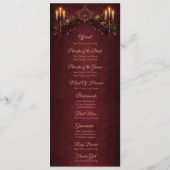 Programme de mariage élégant floral gothique Hallo (Dos)