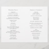 Programme de mariage élégant floral Magnolia rose (Dos)