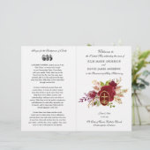 Programme de Mariage Élégant Floral Messe Latine C (Debout devant)