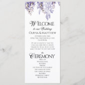 Programme de mariage élégant floral régence vintag (Devant)