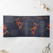 Programme de mariage élégant gothique complet trif (Intérieur)