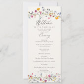 Programme de mariage élégant moderne Wildflower Gr (Devant)