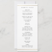 Programme de Mariage Élégant Monogramme Or (Dos)