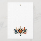 Programme de mariage élégant or et bordeaux en for (Dos)