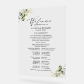Programme de mariage élégant or et verdure (Angle)