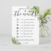 Programme de mariage élégant Ordre des événements (Debout devant)
