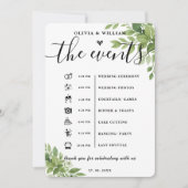 Programme de mariage élégant Ordre des événements (Devant)