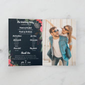 Programme de mariage Elégant Pêche Orange Floral (Intérieur)