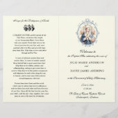 Programme de mariage élégant pour la messe latine (Devant)