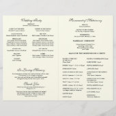 Programme de mariage élégant pour la messe latine (Dos)