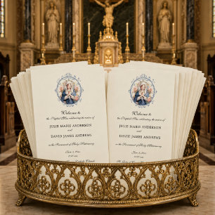 Programme de mariage élégant pour la messe latine