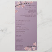 Programme de mariage Élégant pourpre rose cerisier (Dos)