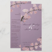 Programme de mariage Élégant pourpre rose cerisier (Devant / Derrière)