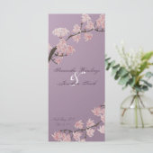 Programme de mariage Élégant pourpre rose cerisier (Debout devant)