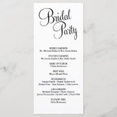 Programme de mariage élégant / Programme de mariag (Dos)