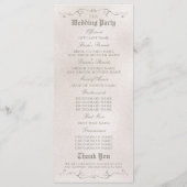 PROGRAMME DE MARIAGE | Élégant Rose de beauté (Dos)