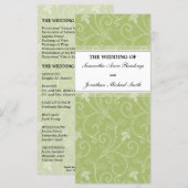 Programme de mariage - Élégant Sage Green Victoria (Devant / Derrière)