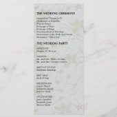 Programme de mariage - Élégant Silver Floral (Dos)