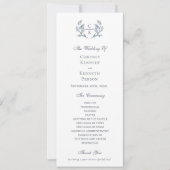 Programme de mariage élégant Toile Monogramme Crêt (Devant)