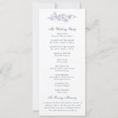 Programme de mariage élégant Toile Monogramme Crêt (Dos)