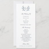 Programme de mariage élégant Toile Monogramme Crêt (Devant)