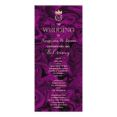 Programme de mariage élégant violet (Devant)