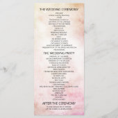 Programme de mariage Elégante aquarelle Plumes flo (Dos)