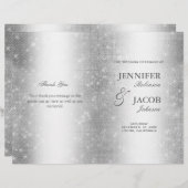Programme de mariage Élégante étincelle d'argent (Devant / Derrière)