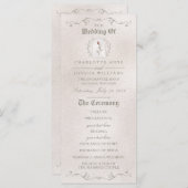 PROGRAMME DE MARIAGE | Élégante Rose rouge de beau (Devant / Derrière)