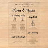 Programme de mariage en acrylique infographique él (Recto)