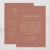 Programme de Mariage en Argile Subtile | Calendrie (Devant / Derrière)