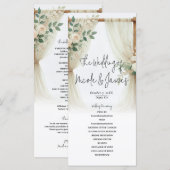 Programme de mariage en bois floral avec arche en  (Devant / Derrière)