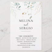 Programme de mariage en calligraphie de feuilles v (Devant)