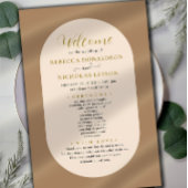 Programme de mariage en calligraphie script terreu